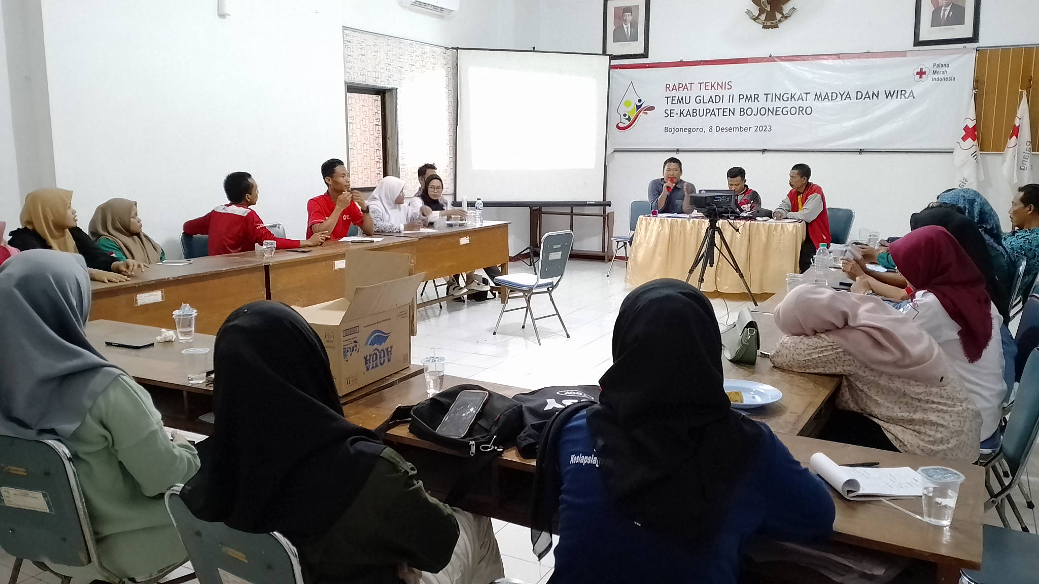 Rapat Teknis Temu Gladi II PMR Madya dan Wira Se Kabupaten Bojonegoro